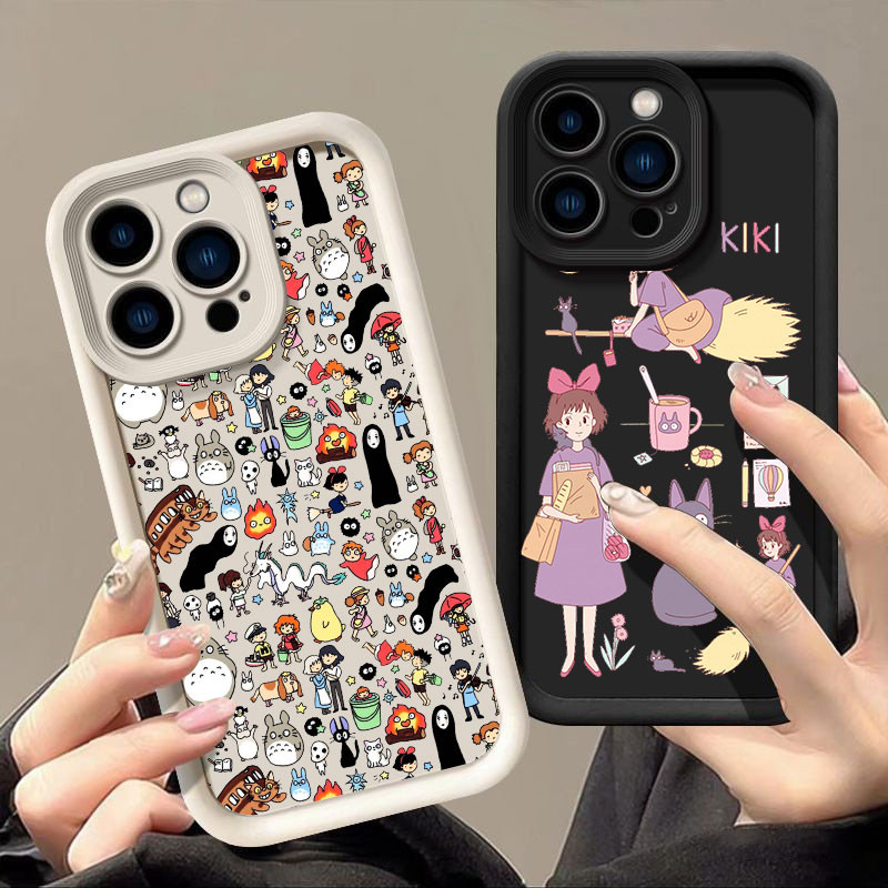 Studio Ghibli อะนิเมะ Spirited Away Totoro เคสโทรศัพท์สําหรับ iphone 16 15 11 13 Pro Max Xr X 7 8 14