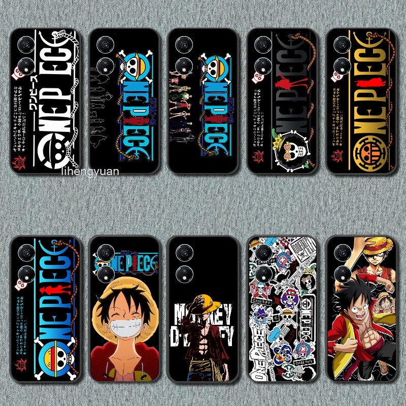 เคส One Piece Honor X5 PLUS สีดําซิลิโคนอ่อนนุ่มอะนิเมะเทรนด์การออกแบบใหม่เคสโทรศัพท์ยอดนิยมที่ชื่นช