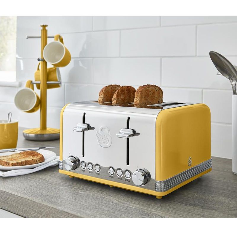 hot🔥การประกันคุณภาพ🔥 Toaster Stainless Steel Baking Bread Driver Automatic Heating Toaster Househ