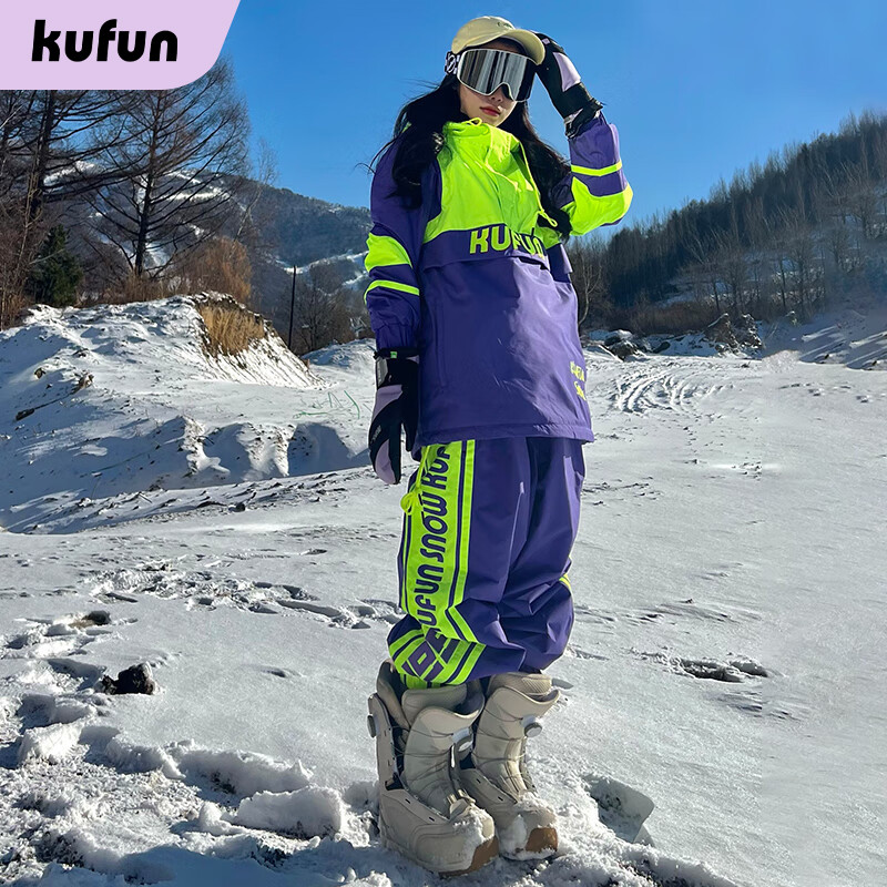 Kufun ชุดสูทสกี สโนว์กี้ มืออาชีพ เกาหลี บอร์ดเดี่ยว อุปกรณ์บอร์ดคู่ ครบชุด สําหรับผู้หญิงและผู้ชาย