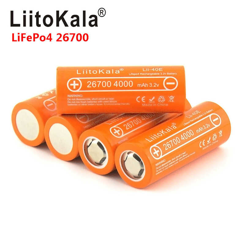 Liitokala D5f Lii-40E Lifepo4 26700 3.2V 4000Mah แบตเตอรี่ลิเธียมแบตเตอ