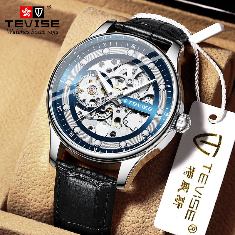 Tevise นาฬิกา T836D Mechanical Hollow กันน้ํา High-End นาฬิกาผู้ชาย