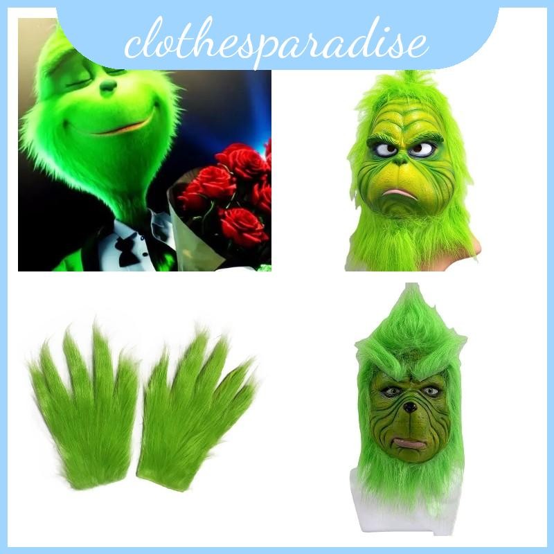 ถุงมือคริสต์มาส Grinch Terrifying Green Accessories เครื่องแต่งกาย Monster