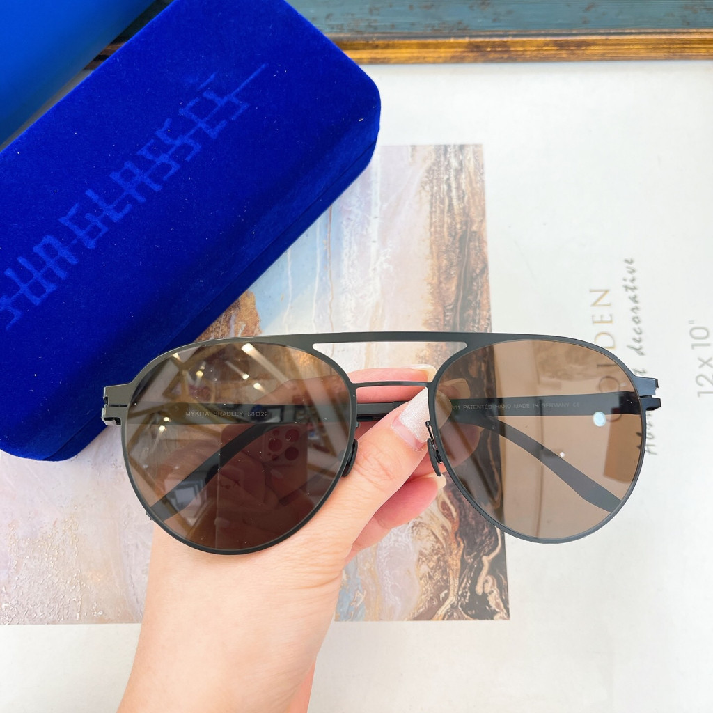 [คุณภาพสูง] Mykita แว่นตากันแดด BRADLEY นักบิน ย้อนยุค ทรงกลม แฟชั่น แว่นตากันแดด ป้องกันรังสีอัลตร