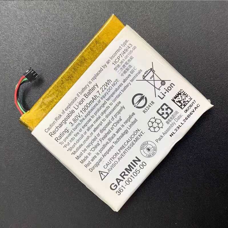 ➧ 1900Mah 361-00105-00 GARMIN EDGE 1030 แบตเตอรี่จักรยานมือถือนำท 3610010500 3.8V 7.22Wh