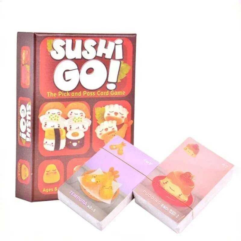 Interactive บอร์ดเกม Sushi Go สำหรับพ่อแม่และลูก เกมการ์ดเล่นปาร์ตี้