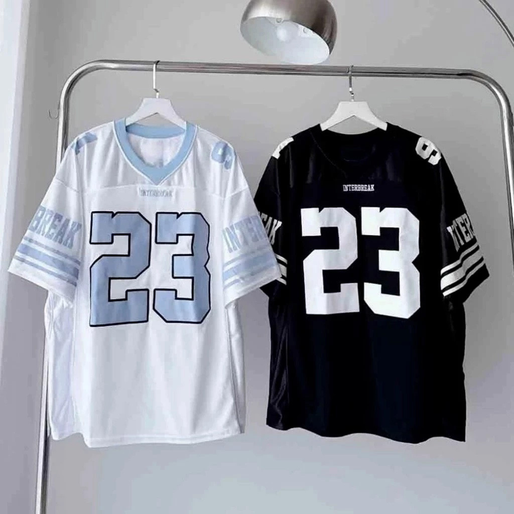 เสื้อกันหนาวกีฬา หมายเลข 23 หลวม ไม่จํากัดเพศ เสื้อยืดตัดกว้าง เสื้อยืด ไม่จํากัดเพศ เทรนด์แฟชั่นสําหรับ 2025