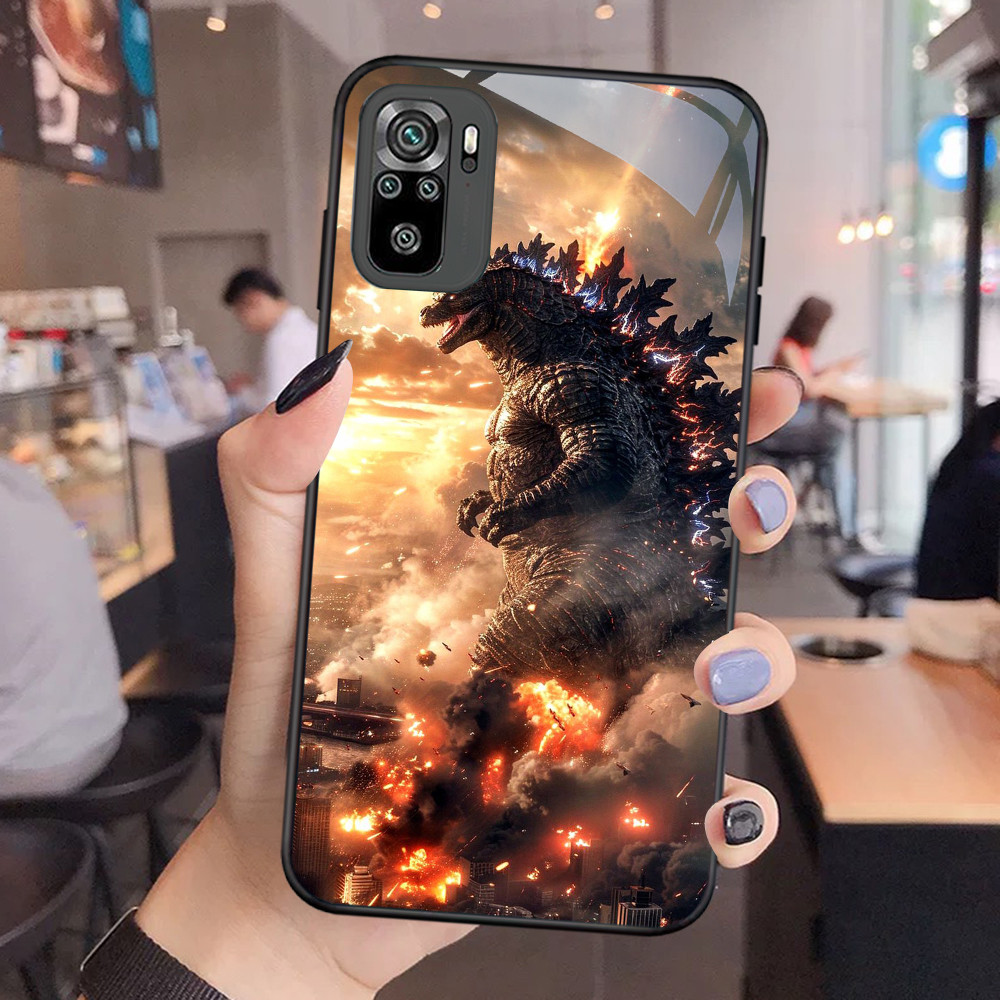 NC-34 Godzilla vs Kong Kaca Glass Case สําหรับ Xiaomi Redmi หมายเหตุ 10 10S 10T 11 SE 11S Poco M3 M4