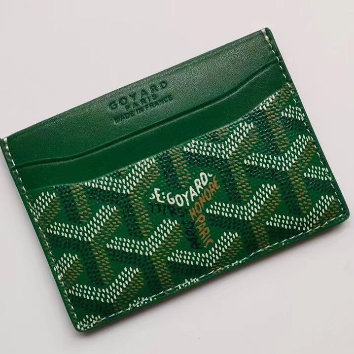 Goyard ผู้ถือบัตรกระเป๋าสตางค์หรูหรา Unisex ฟันสุนัขผู้ถือบัตรธุรกิจช่องเสียบการ์ดใหม่ ID การพิมพ์เป