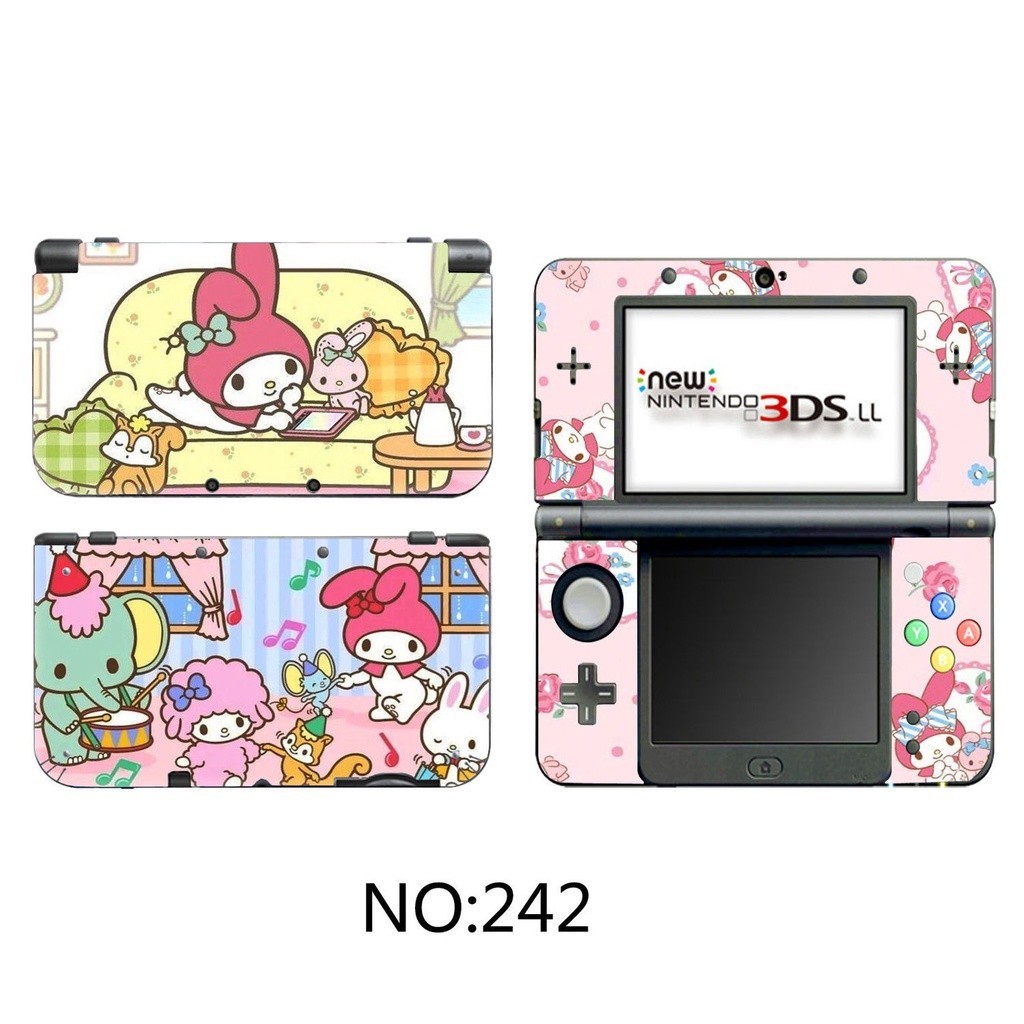 เก่า/ใหม่ 3DS LL สติกเกอร์ป้องกันหน้าจอสติกเกอร์ที่มีสีสัน Kirby Gemini Clow M น่ารักการ์ตูนเกมเครื่