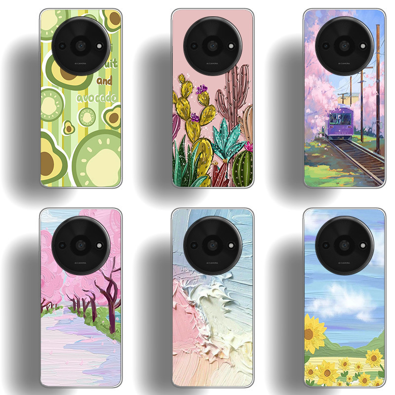 เหมาะสําหรับ Xiaomi redmi A3x note13r note13r pro redmi a3 เคสโทรศัพท์ TPU นิ่มปุ่มเคลือบด้วยไฟฟ้าเปลือกป้องกันดูดซับแรงกระแทก