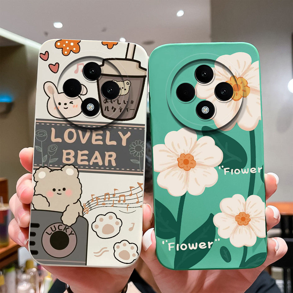 ปลอกสําหรับoppo Reno12 Fกรณีป้องกันกล้องดอกไม้ยอดนิยมคุณภาพสูงซิลิโคนอ่อนนุ่มปกหลังสําหรับOppo Reno12F Reno 12 F 12FกันชนCapa