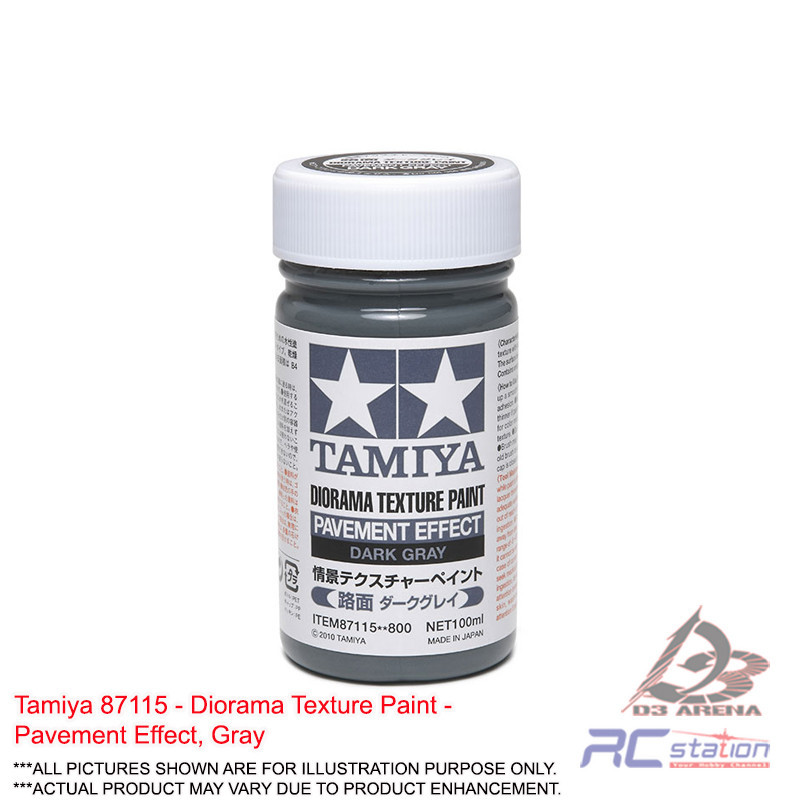 Tamiya Paint 87115 - Diorama Texture Paint - Pavement Effect, สีเทา, 100ml | ทิวทัศน์