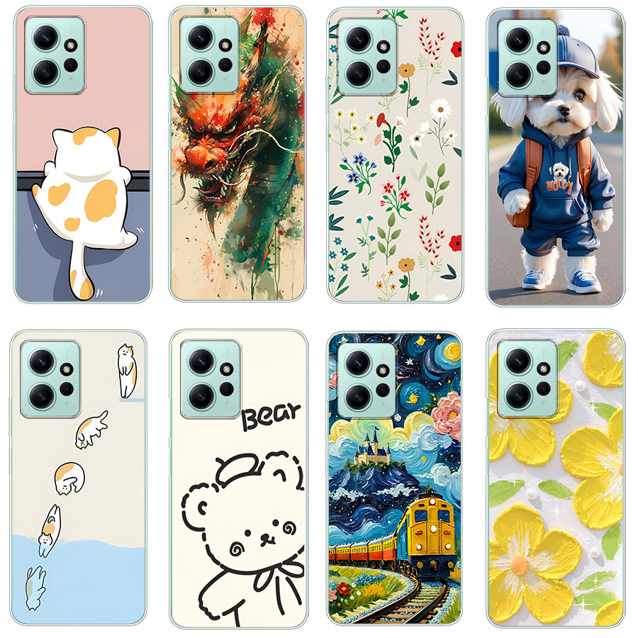 เคสสําหรับ xiaomi redmi Note 12 4G Soft Case TPU พิมพ์ฝาครอบโทรศัพท์