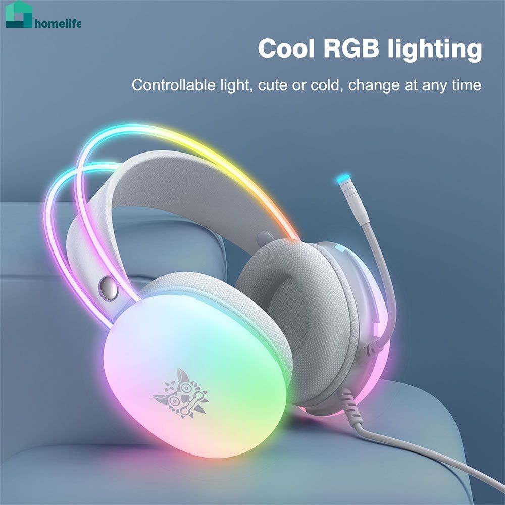 ใหม่ FULL RGB Light ONIKUMA X25 ชุดหูฟังออกแบบหูฟังสำหรับ PC Gamer Smart Phone home home