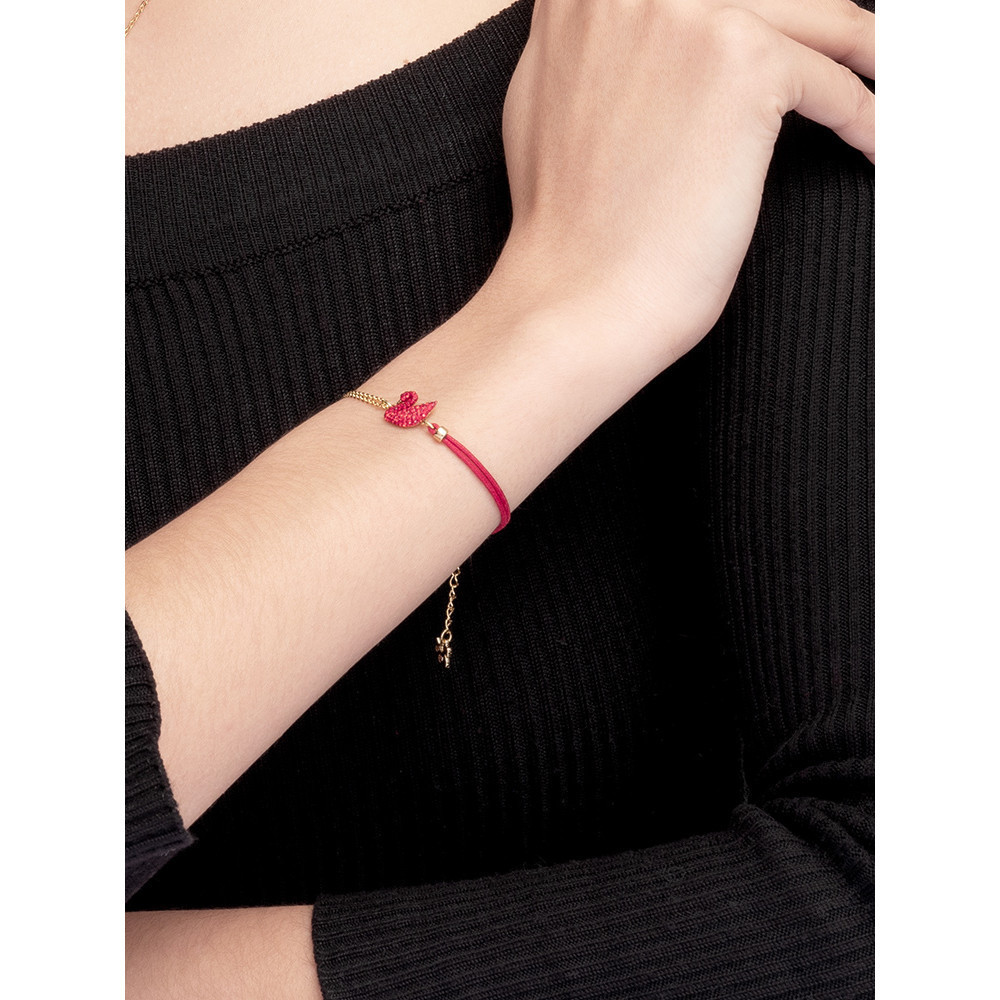 ♞[ คลังสินค ้ าพร ้ อม ] Swarovski Red SWAN ICONIC SWAN Fashion Classic Female Bracelet Gift