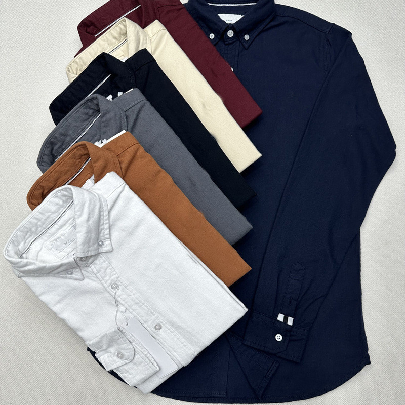 Lacoste เสื้อเชิ้ตแขนยาวผู้ชายเสื้อเชิ้ตแฟชั่นทรงหลวมลำลองสำหรับผู้ชายเสื้อตัวนอกสำหรับฤดูใบไม้ผลิแ