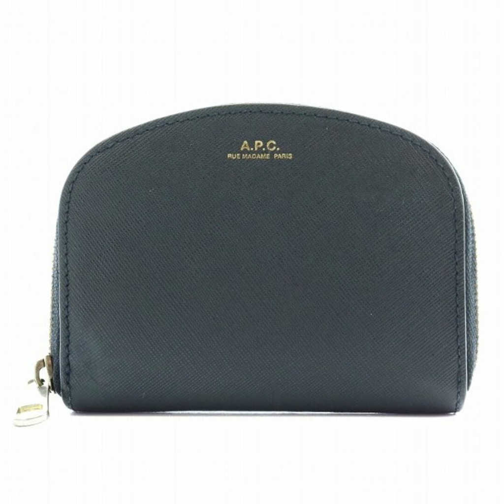 APC Compact Wallet Half Moon Coin Purse Card Holder Navy Direct from Japan Secondhand