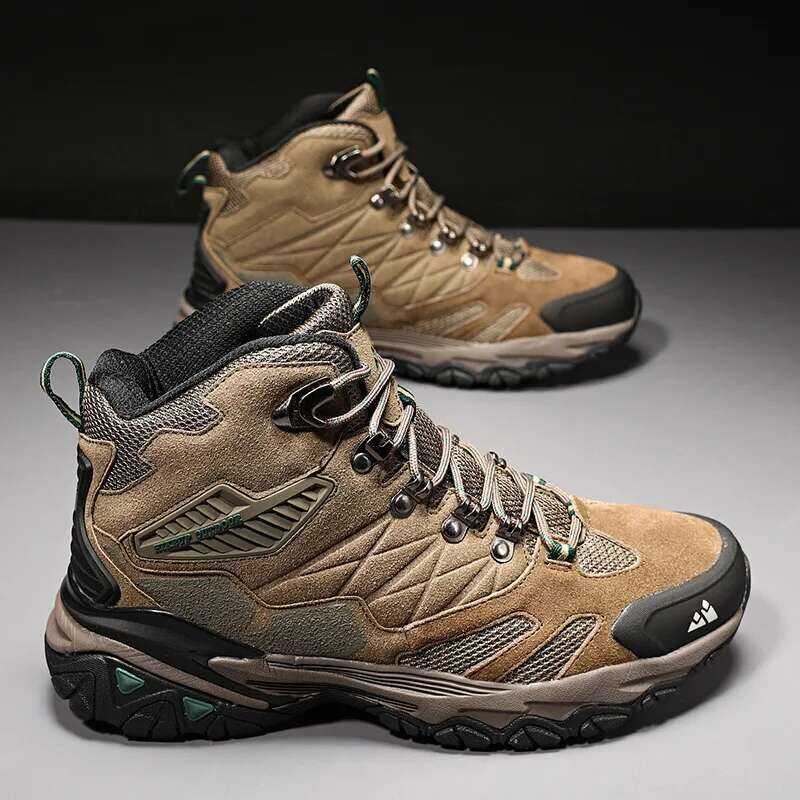 HIKEUP รองเท้าบู๊ตเดินป่าผู้ชาย หนังกลับกันน้ำ thumbnail 6