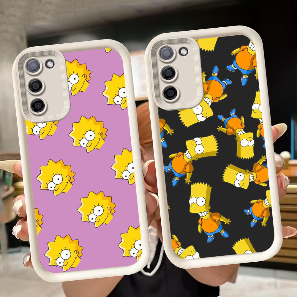 ปลอกอ่อนสําหรับ Samsung M02 A03S A51 J4 M02S F02S J6 Plus A02 A71 A02S A03 Core A31 สีขาว Q76 Simpso