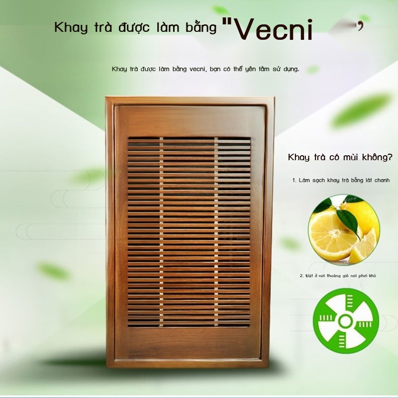 Guxian ถาดน้ําชาไม้มะเกลือไม้เนื้อแข็งโต๊ะน้ําชาในครัวเรือนชุดน้ําชากังฟูชาน้ํา