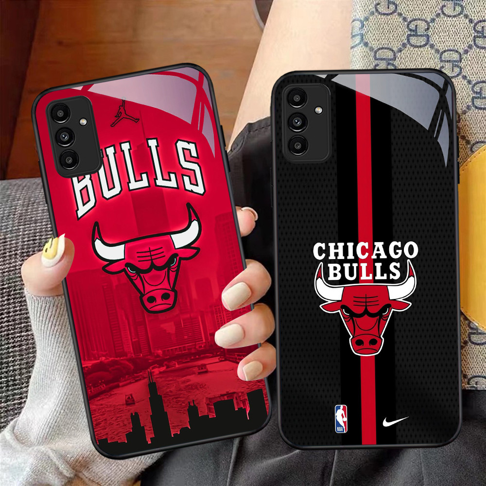 NC-17 Chicago Bulls แก้วสําหรับ Samsung A05S A35 A55 A24 A14 A15 A04S A34 A25 M15 A54 S21 FE Plus Ul