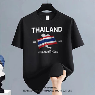 สีขาว-ดำ OVERSIZE ผู้ชาย สตรีทแฟชั่น ลายการ์ตูน คอกลม สีดําแขนสั้น FASHION เสื้อยืดผู้ชาย CASUAL COOL เสื้อยืด วินเทจ
