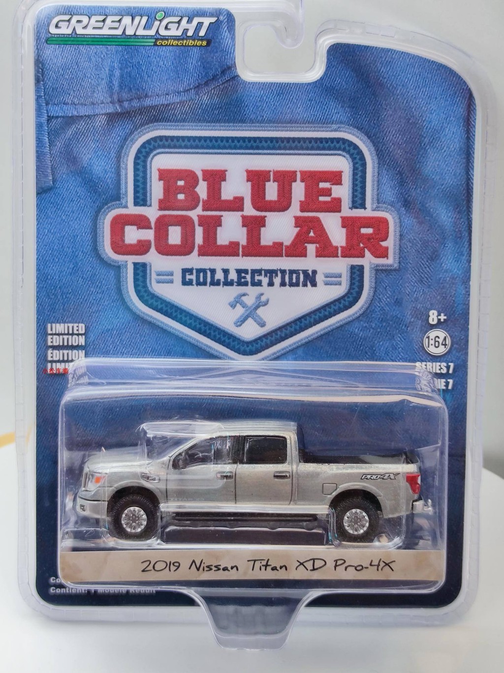 GreenLight 1: 64 Blue Collar Series 7-2019 Nissan Titan XD Pro-4X Varnish Version