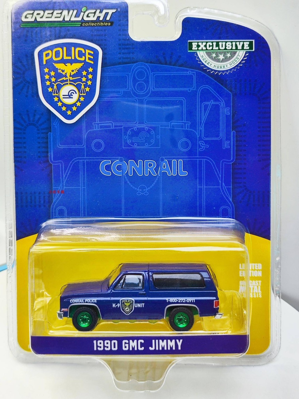 1990 GMC Jimmy - Conrail (联 合铁 公) Police K-9 Unit 绿机