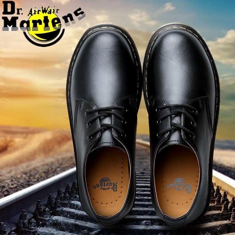 รับประกันคุณภาพ Dr.martens ~ damn. รองเท้าบูทมาร์ติน หนังวัวแท้ กันลื่น ขนาดใหญ่ สไตล์นักธุรกิจ สํา