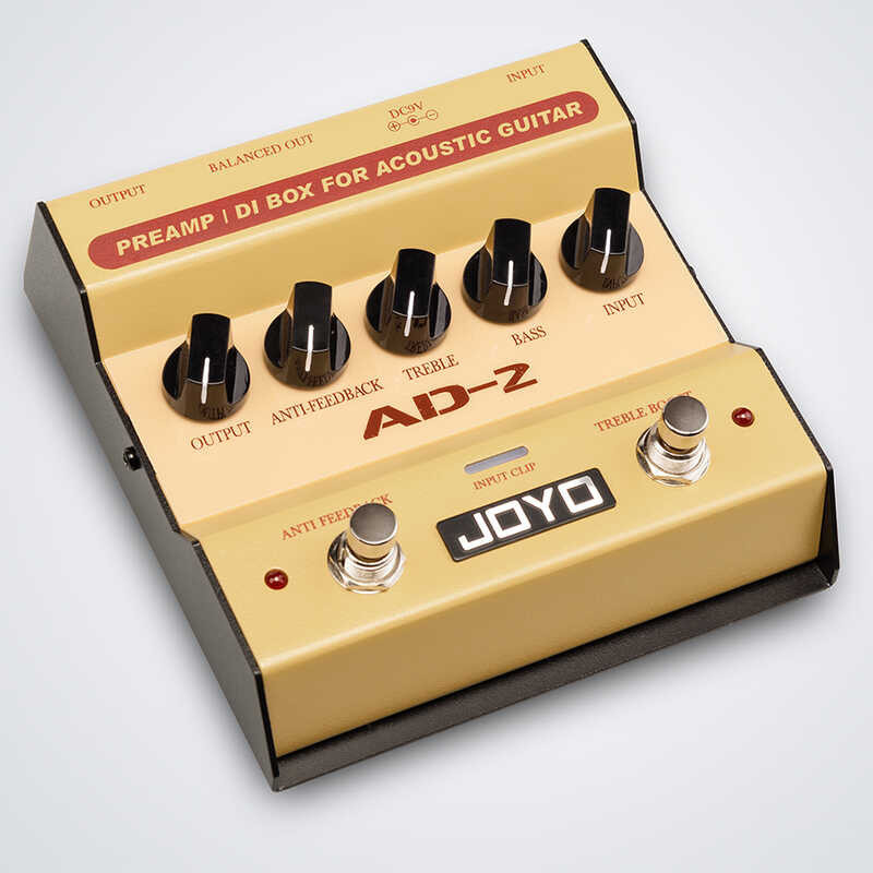 ➧ JOYO Ad-2 สร้างขึ้นใน Dual Band EQ ความไวสูง DI Box Effect Acoustic Guit