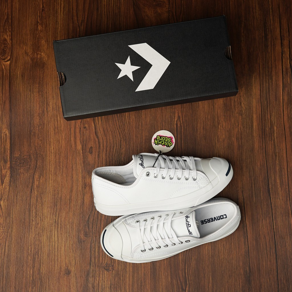 Converse Jack Purcell รองเท้าหนัง สีขาว