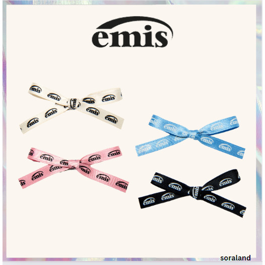 [EMIS] New LOGO RIBBON HAIR CLIP 4 สี