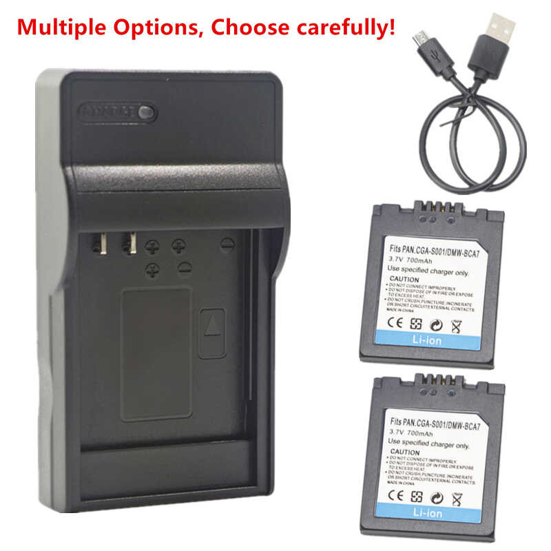 CGA-S001 4 Battery or Charger for CGR-S001 DMW-BCA7 DMC-F1 FX1 FX5 Leica BP-DC2 D- d f