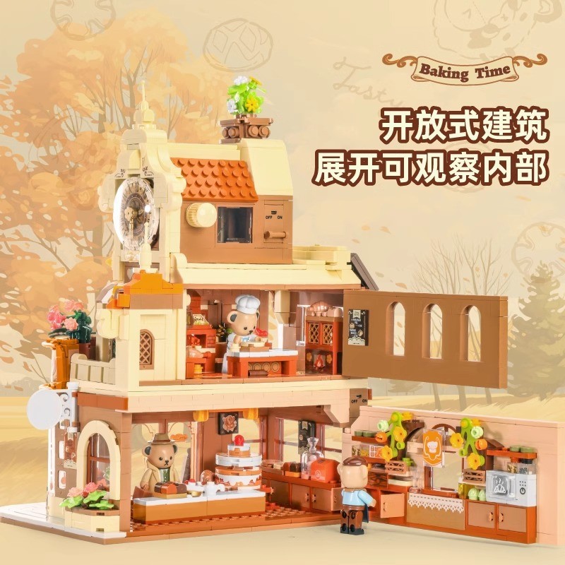 ที่ได้รับอนุญาตอย่างแท้จริง Teddy Bakery House, Coffee House, ร้านสะดวกซื้อ Street View Model ประกอ