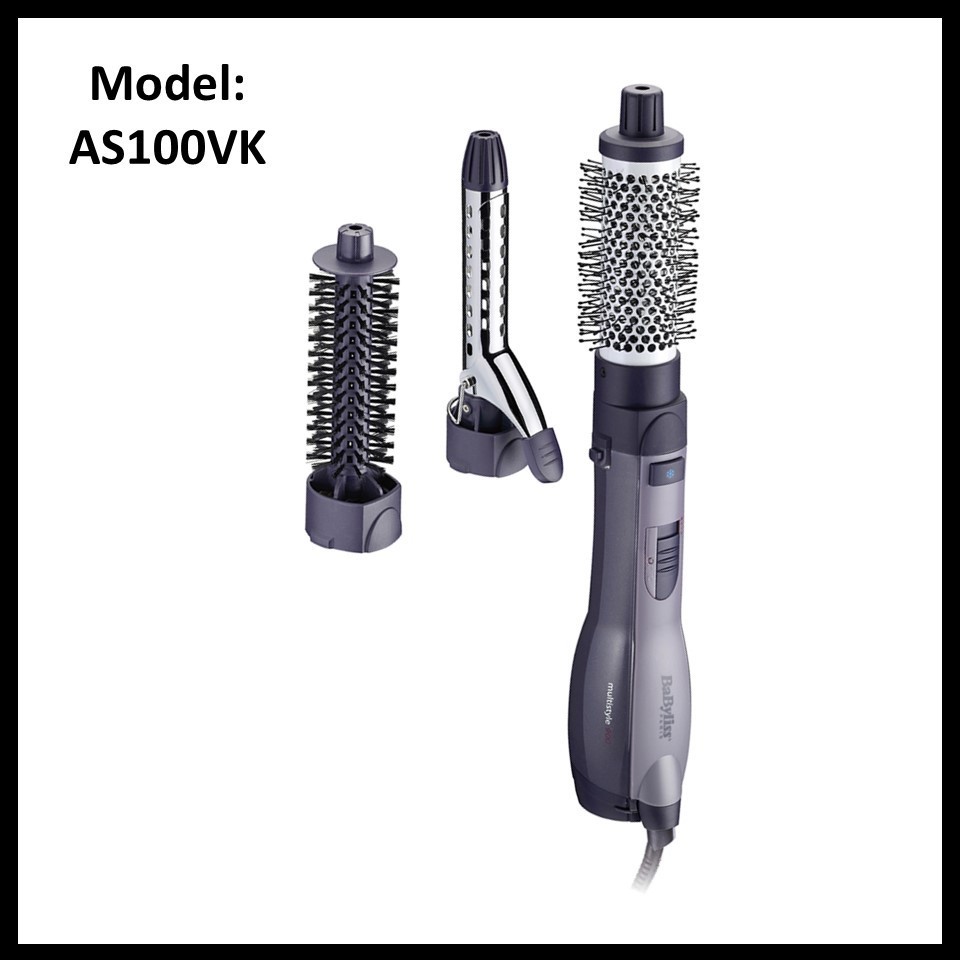 [Babyliss] As100vk 900W 3in1 เครื่องหนีบผม และแปรง สําหรับจัดแต่งทรงผม AS100VK AS100VK