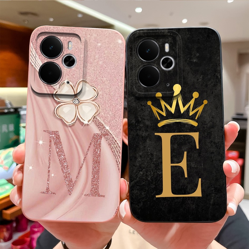 ปลอกสําหรับRealme 14 14T 14X 5Gกรณีความงามสวยตัวอักษรซิลิโคนป้องกันสําหรับRealme14T Realme14X Capaกันชน