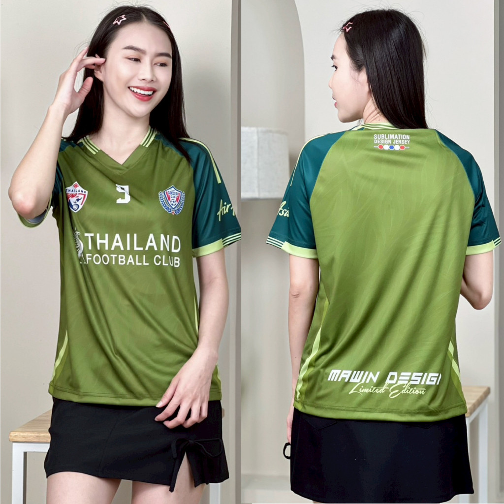 9 CLUB เสื้อยืดคอวีพิมพ์ลาย unisex