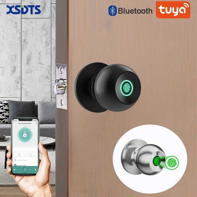 XSDTS พร้อม Tuya Biometric ลายนิ้วมือสมาร์ทล็อคอิเล็กทรอนิกส์ Keyless Security ประตู Entry Home Hous