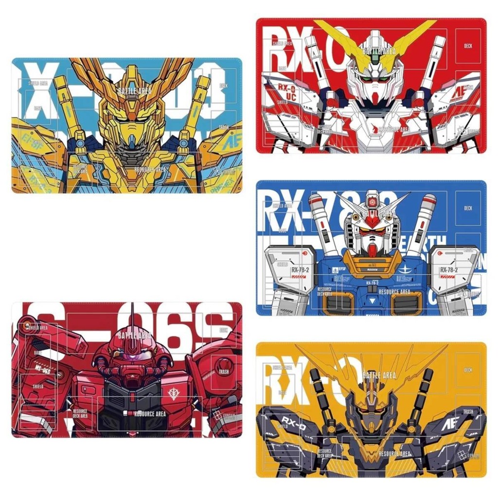 BANDAI 600*350*2 มม.BANDAIอะนิเมะเกมGundam GCGการ์ดDIY Playmatการ์ตูนSeries RX-78 Unicorn Zakuคอลเลกชันของเล่น