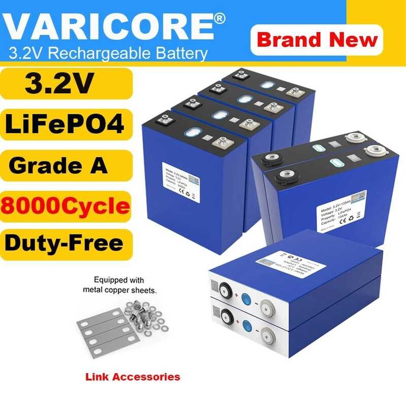 3.2v 4 ชิ้น 340Ah 320Ah 280Ah 105Ah 90K Lifpo4 แบตเตอรี่ลิเธียมไอออนฟอสเฟตแบบชาร์จได้ สำหรับพลังงานแ