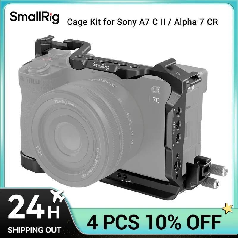 SmallRig Cage Kit สําหรับ Sony Alpha 7 C II / Alpha 7 CR กรงเต็มพร้อมแคลมป์สายเคเบิลพร้อมแผ่นปลดเร็ว