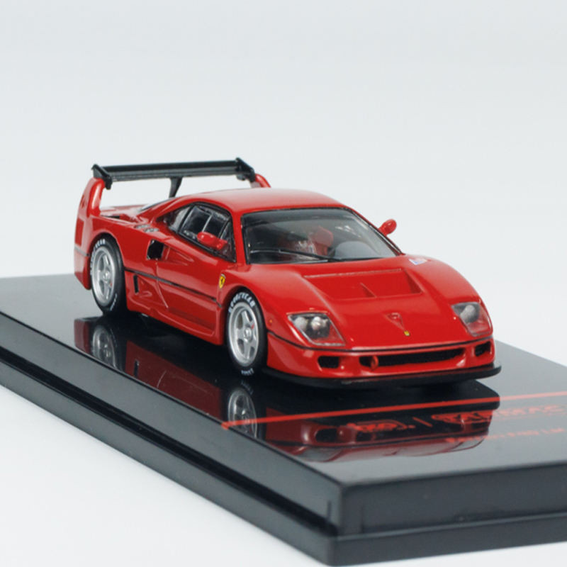 TW 1: 64 Ferrari Ferrari F40 LM เครื่องประดับโมเดลรถจําลองสีแดง