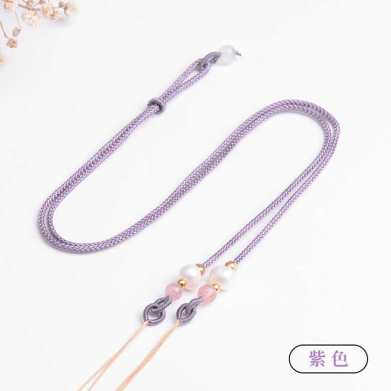 Sky Pearl Cross On ไข่มุกหยก Drop Lanyards สร้อยคอสตรี เทียนหยก