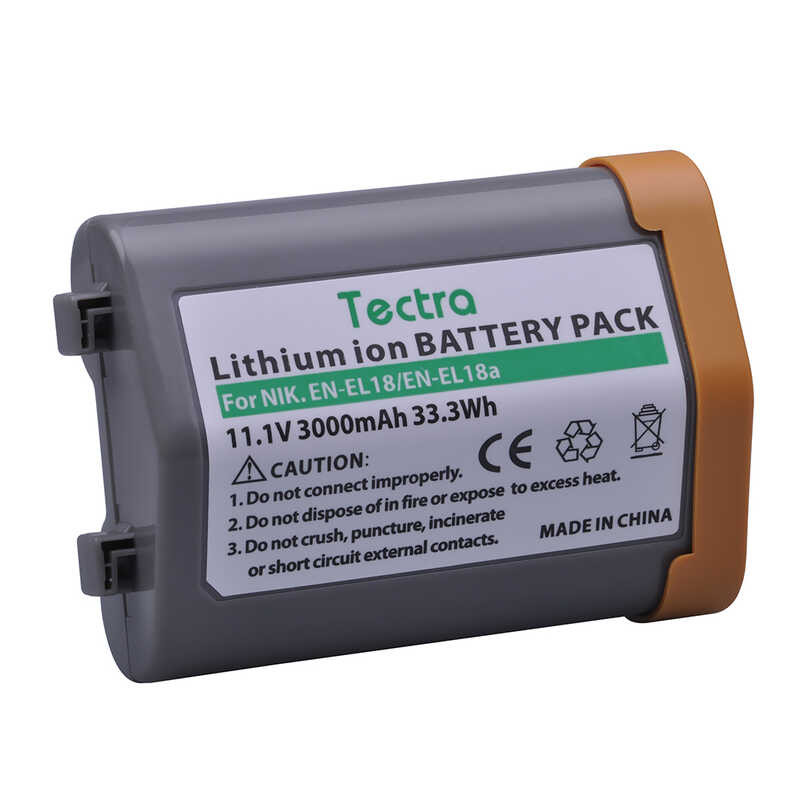 Tectra 0 3000mAh 1Pcs EN-EL18 EN-EL18a ENEL18 ENEL18a Battery MH26a MH-26a MH-26 for Nikon D5 D4