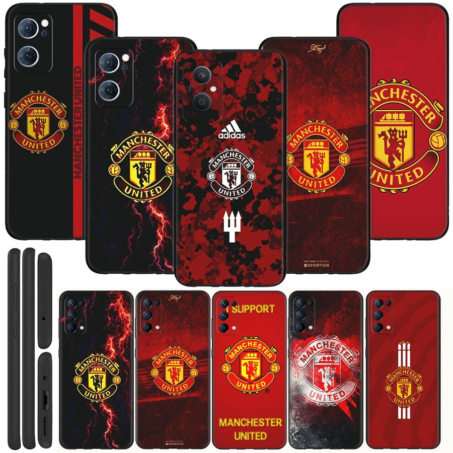 สําหรับ OPPO A96 A78 5G A95 A58 A38 A18 4G TPU พลาสติก soft case โทรศัพท์มือถือป้องกันกรณี Manchester United FC