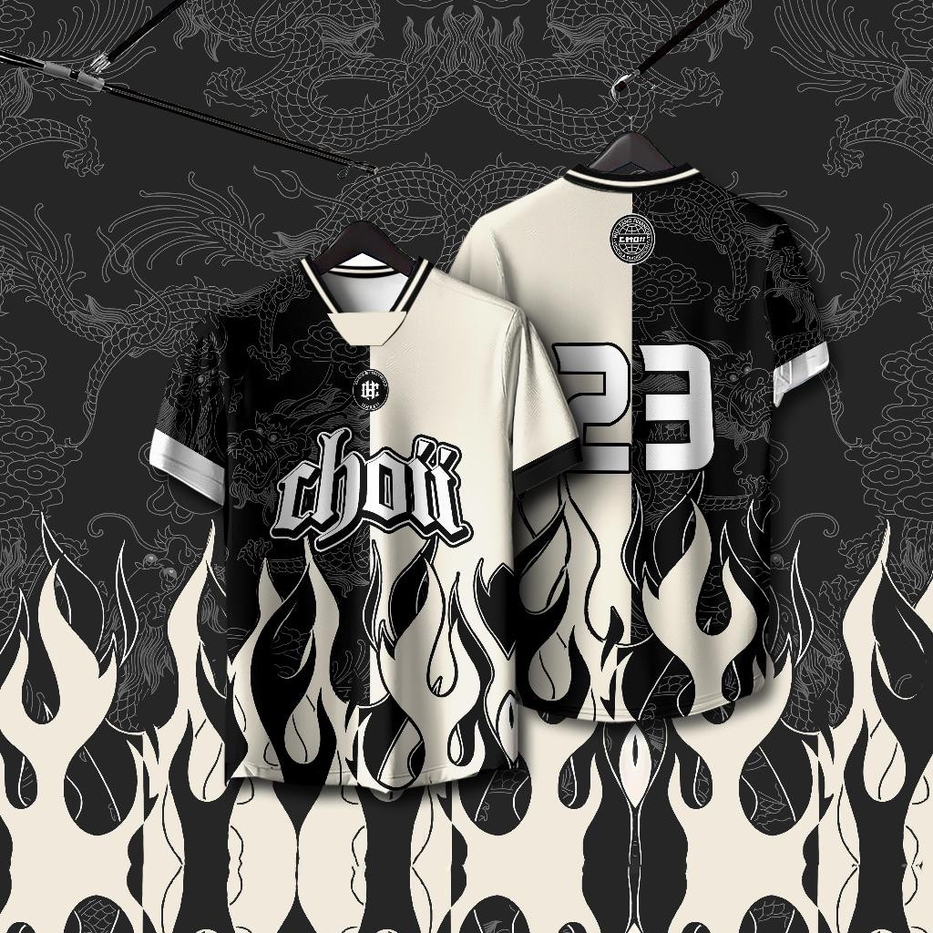 ใหม่ Choi Baju Tshirt Lelaki Viral Jersey Oodd Collar Tiktok Ootd Retro Collar Jersey Stand Collar Plus ขนาดผู้ชายผู้หญิง