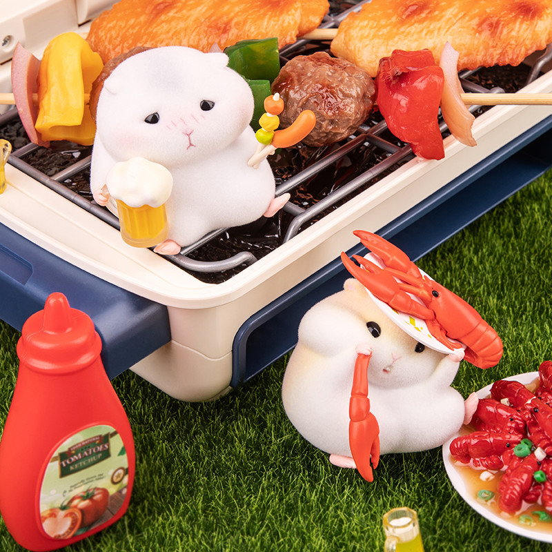 hot🔥การประกันคุณภาพ🔥 Hamster Clark Foodie Series Blind Box Figure Cute Doll Desktop Car Ornament