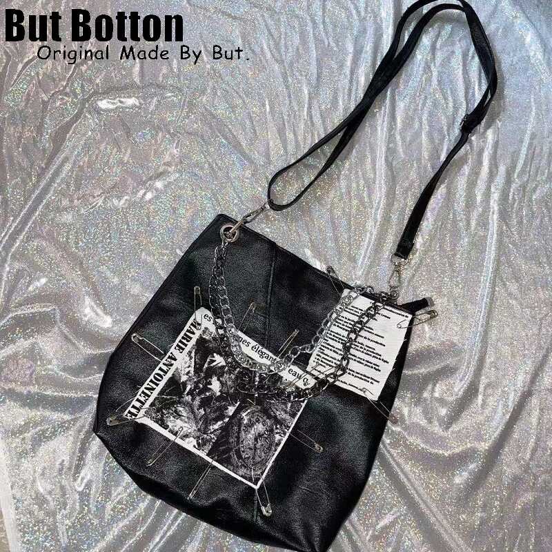 การออกแบบ A9e Collage Vintage กระเป๋า Y2k Haruku ไหล่เดี่ยวกระเ