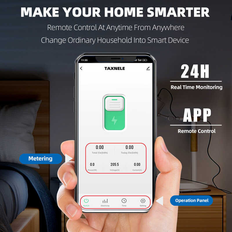 ❤ 63A TUYA Wifi Circuit Breaker สมาร์ท MCB มากกว่าภายใต้ป้องกันแร